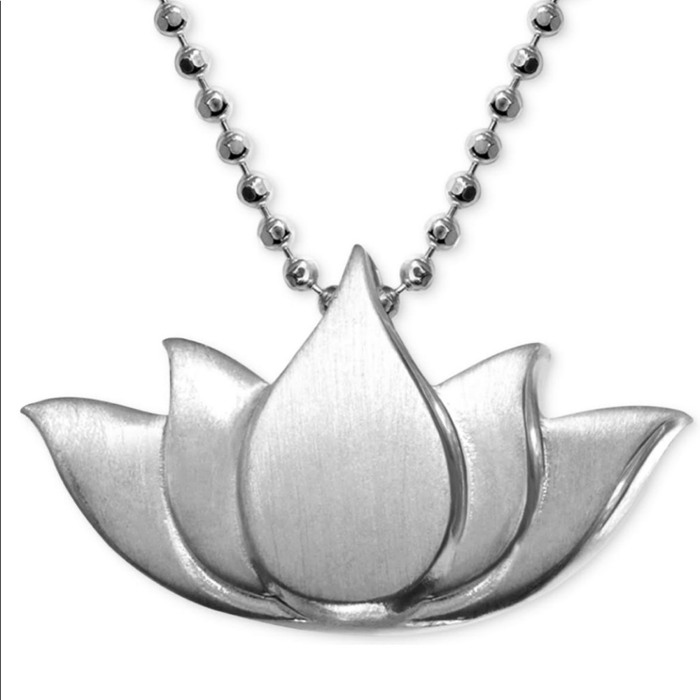 Alex Woo Sterling Silver Lotus Pendant Necklace 16